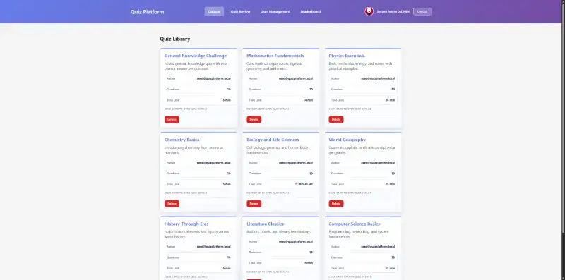 Quiz Platform - Distributed System